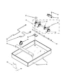 Burner box, gas valve and switch parts