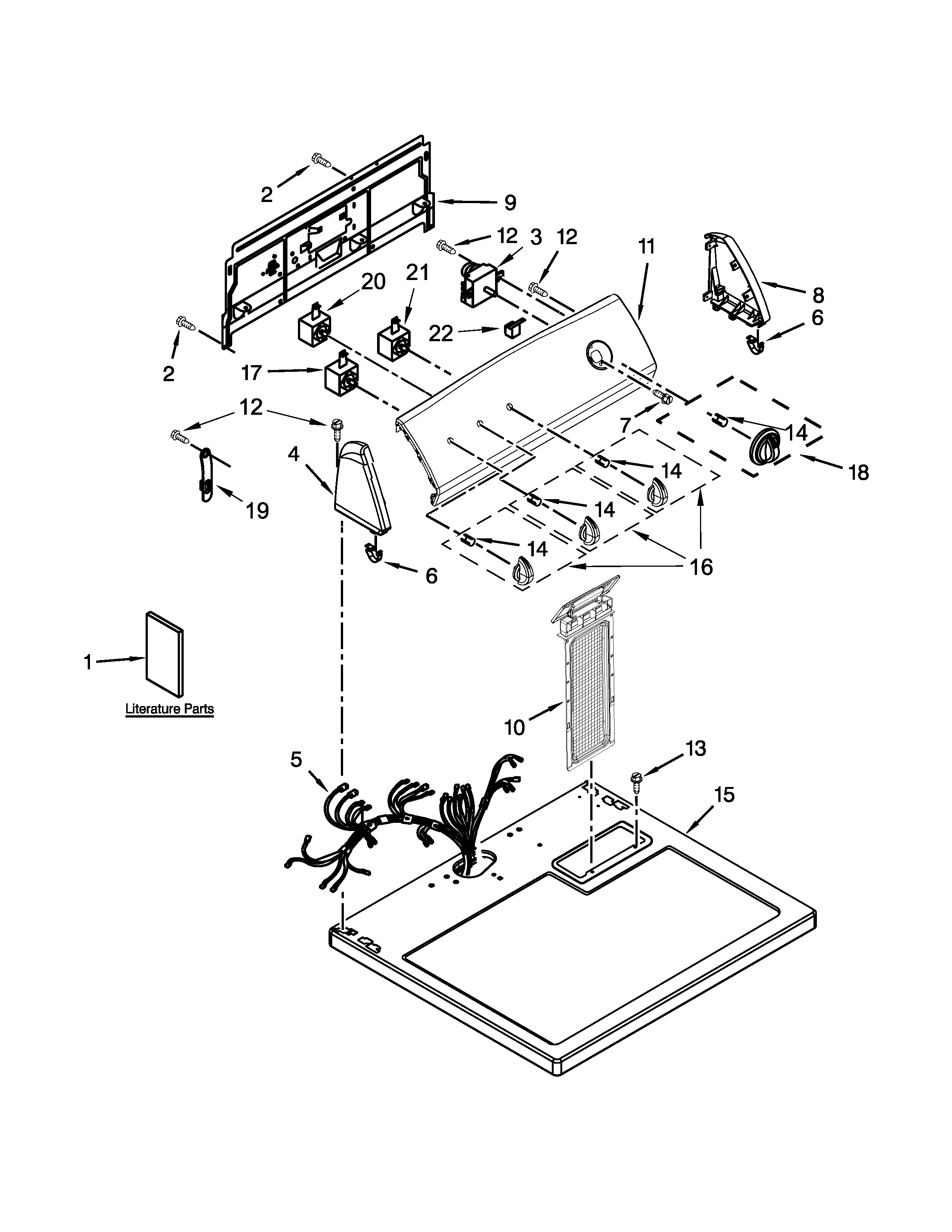 Top and console parts