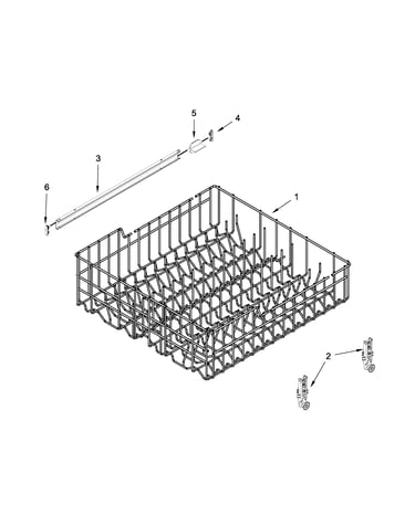 Upper rack and track parts