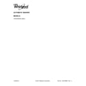Whirlpool WTW7040DW0 cover sheet diagram