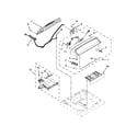 Whirlpool WTW7040DW0 console and dispenser parts diagram