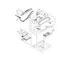 Whirlpool WTW7040DW0 console and dispenser parts diagram