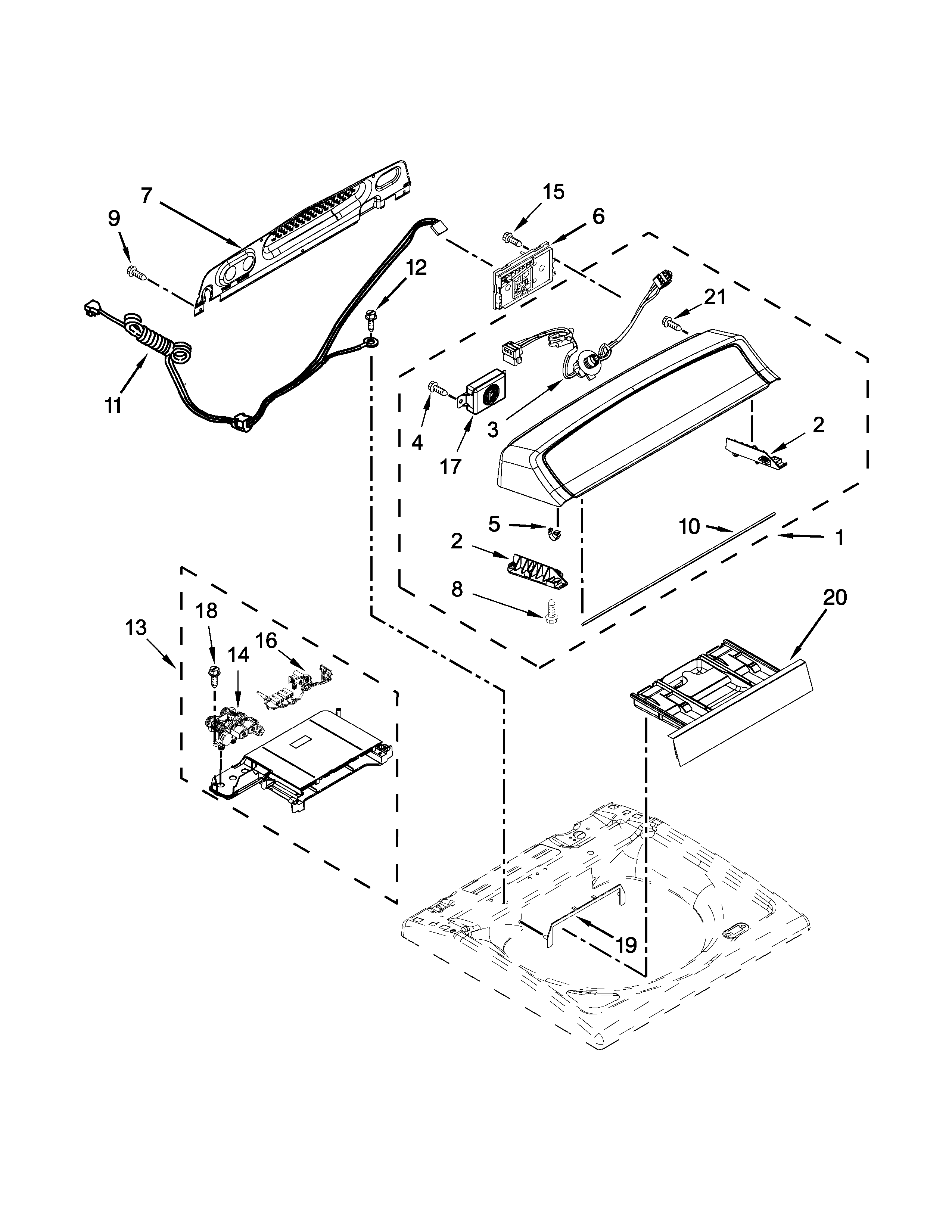 Console and dispenser parts