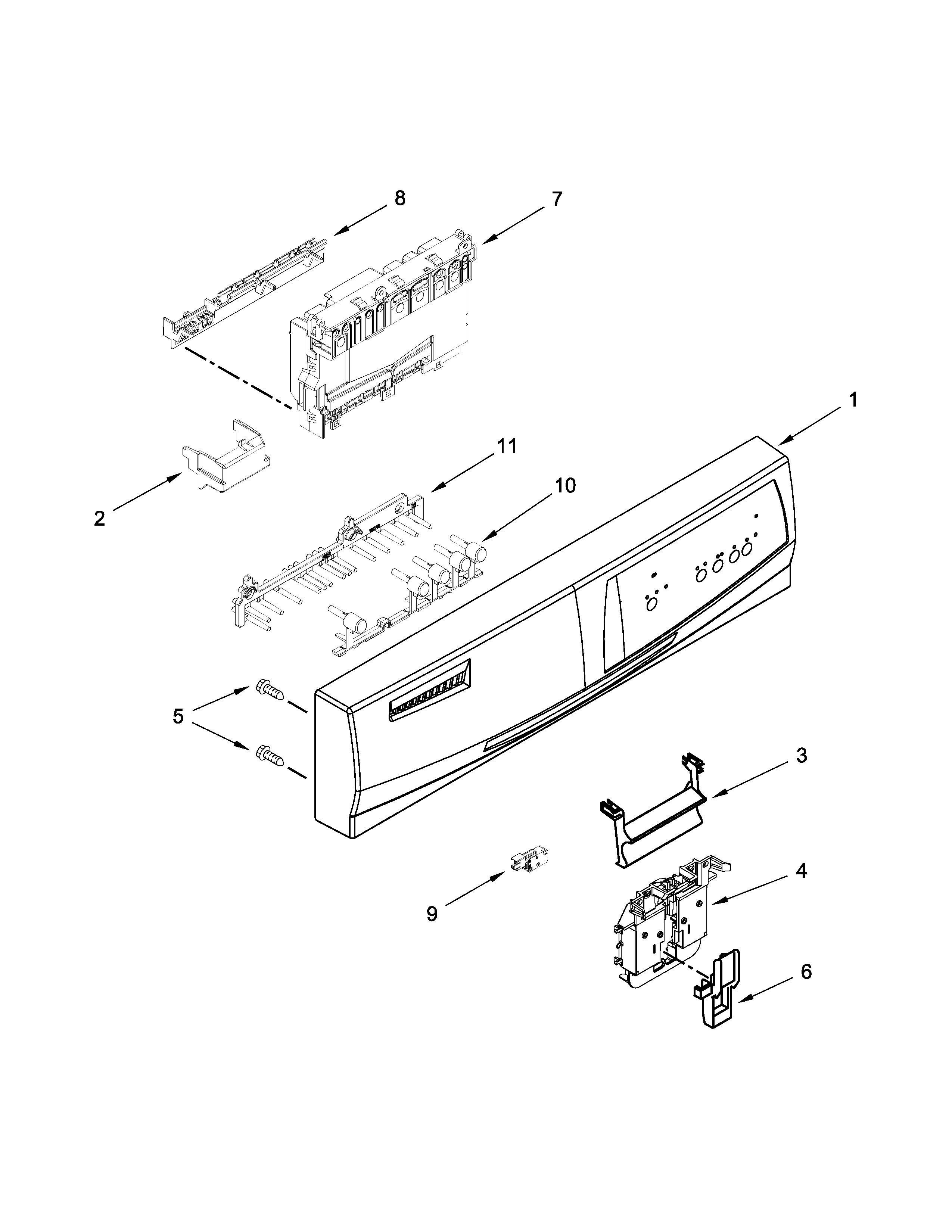 CONTROL PANEL AND LATCH PARTS