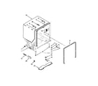 Whirlpool 7WDT770PAYM0 tub and frame parts diagram