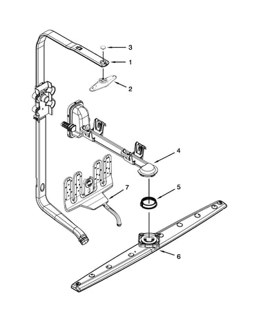 Upper wash and rinse parts
