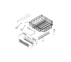 Whirlpool 7WDT770PAYW0 lower rack parts diagram