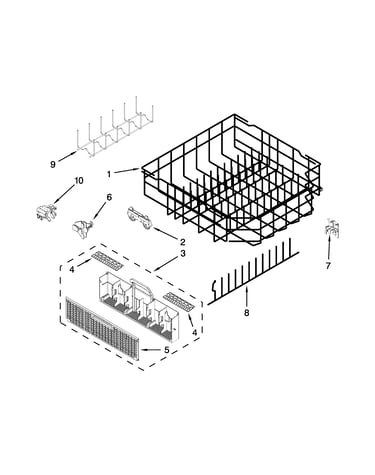 Lower rack parts