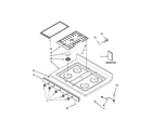 Whirlpool WFG505M0BW0 cooktop parts diagram
