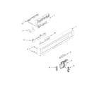 Whirlpool WDF320PADW1 control panel and latch parts diagram