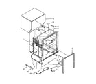 Whirlpool WDF320PADS1 tub and frame parts diagram