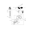 Whirlpool WDF320PADB1 pump, washarm and motor parts diagram