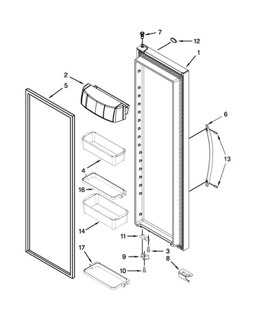 Refrigerator door parts
