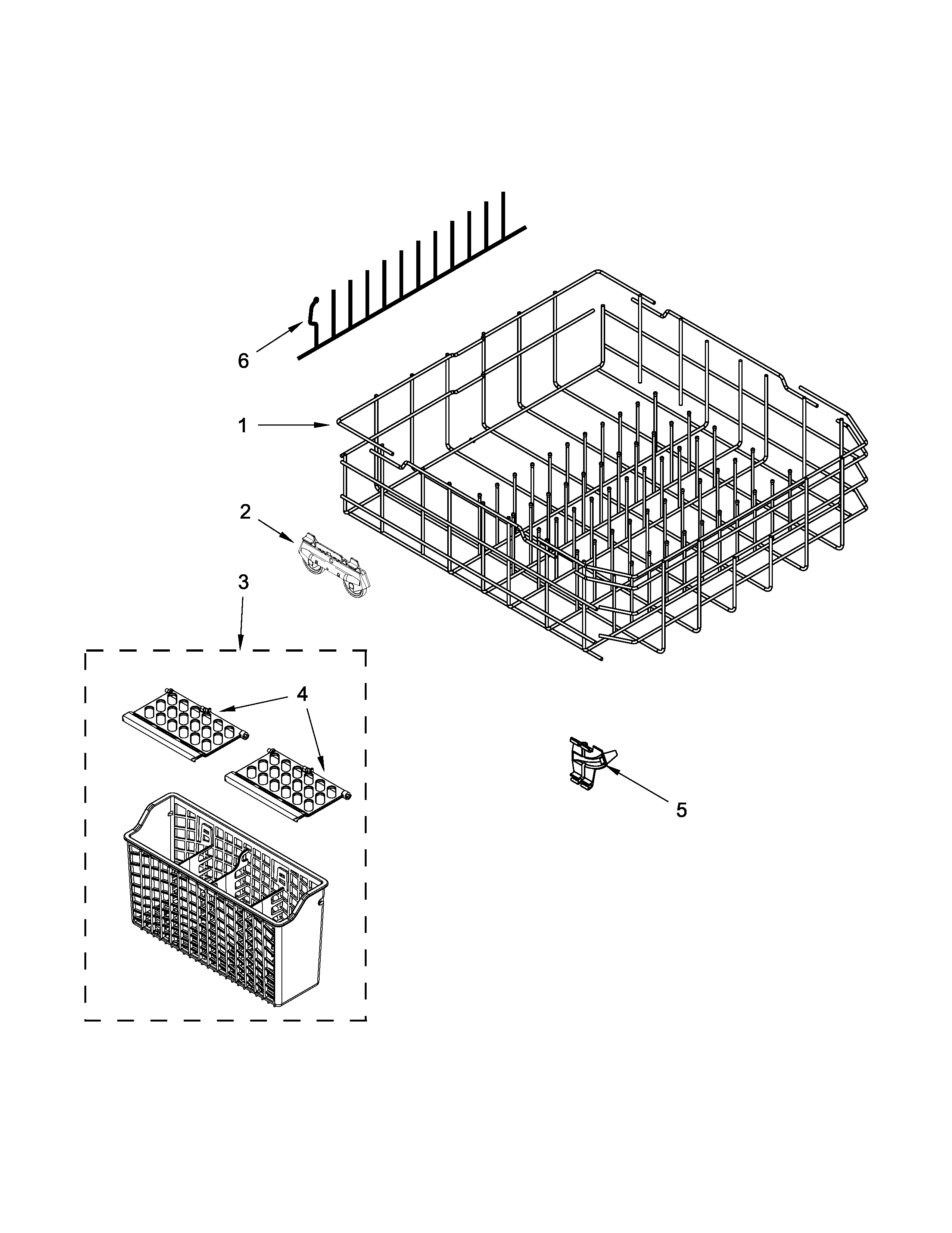 Lower rack parts