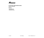 Amana AER5330BAB0 cover sheet diagram