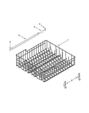 Upper rack and track parts