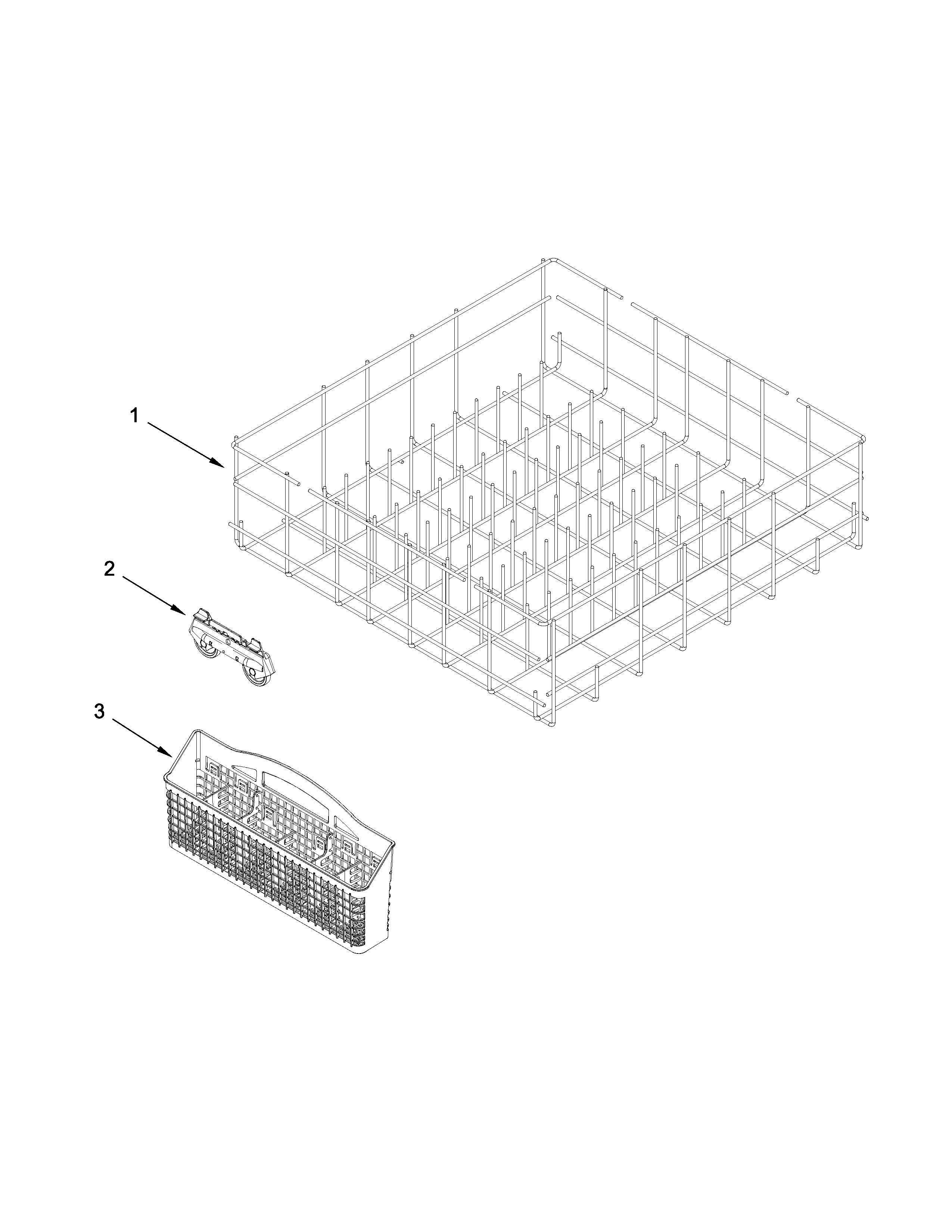 Lower rack parts