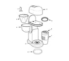 KitchenAid 5KCM0402BOB0 coffee maker and filter parts diagram