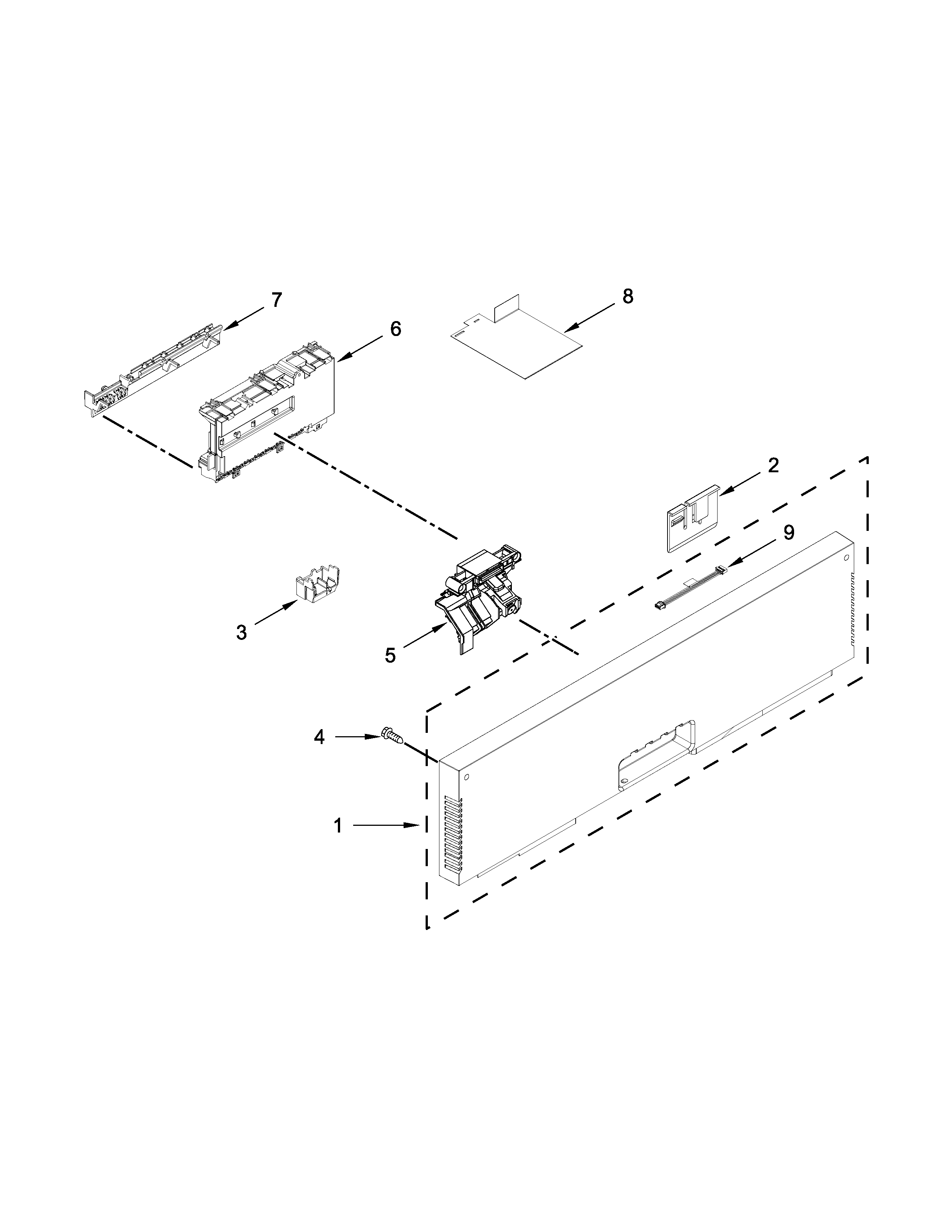 CONTROL PANEL AND LATCH PARTS