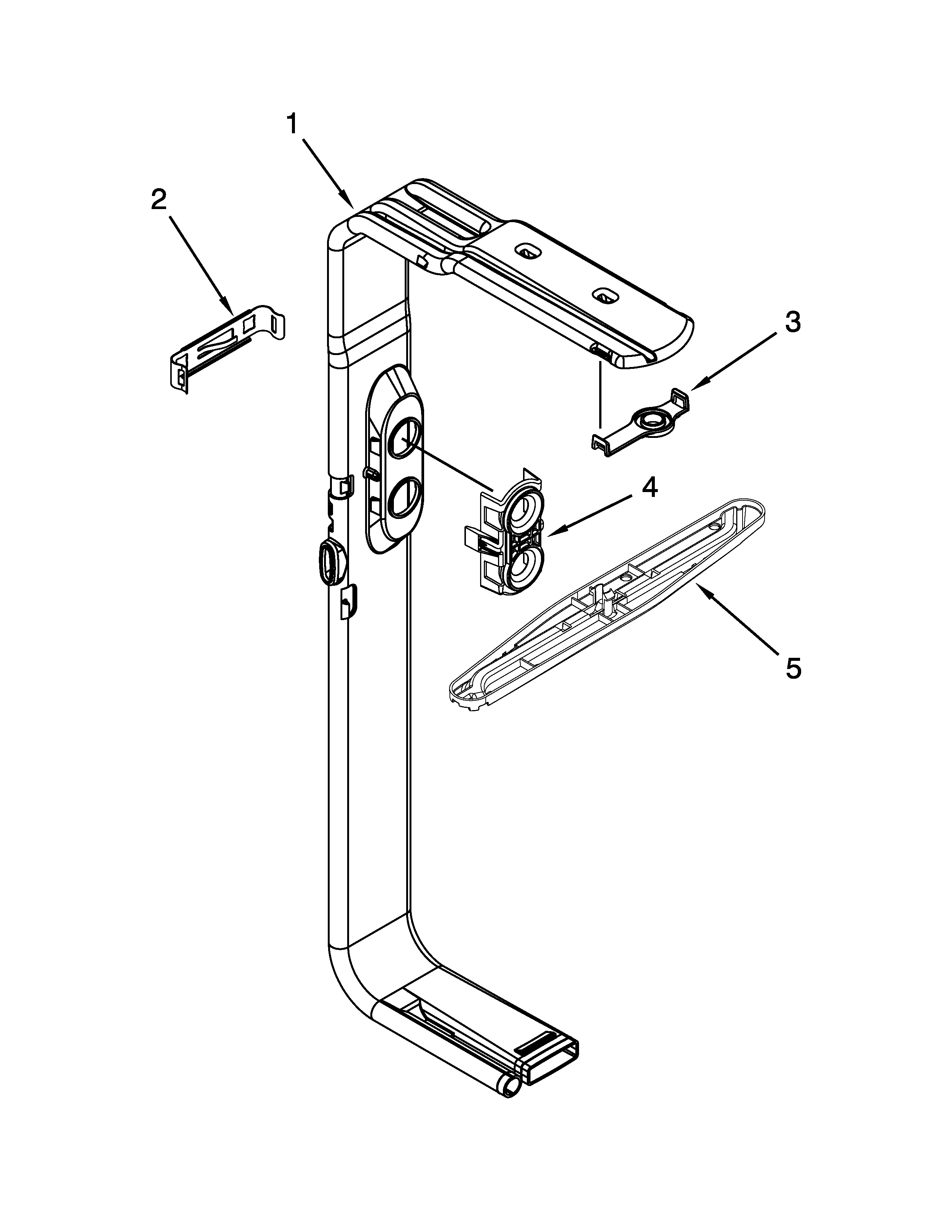 Upper wash and rinse parts