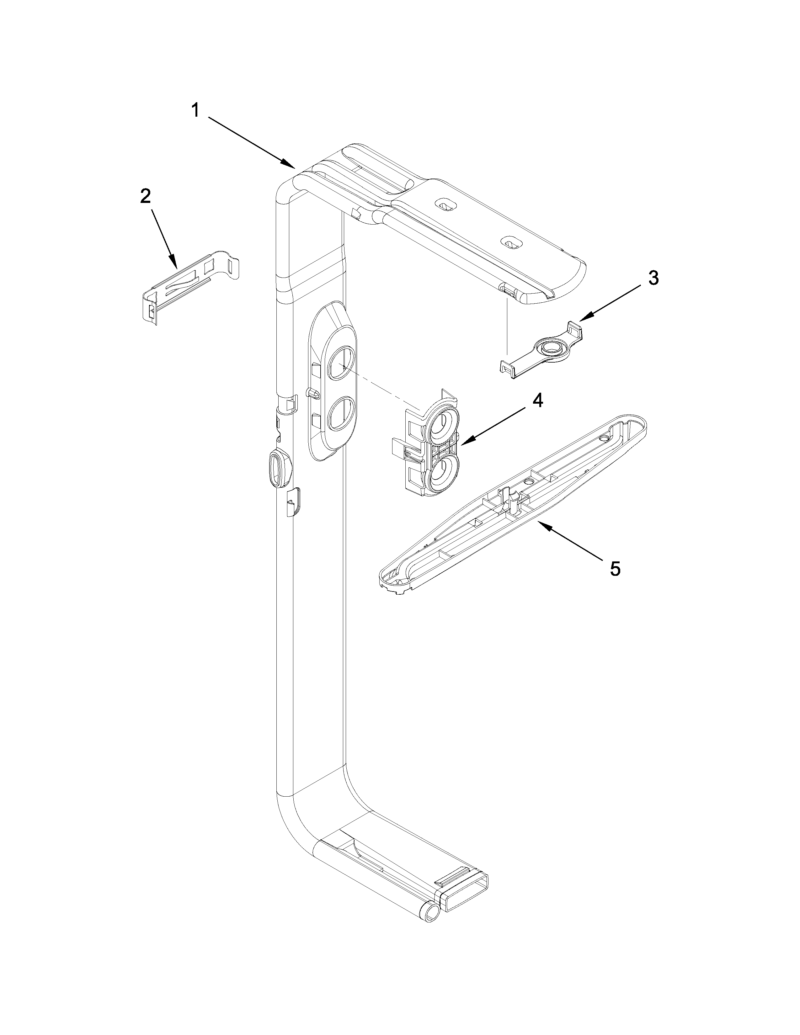 Upper wash and rinse parts