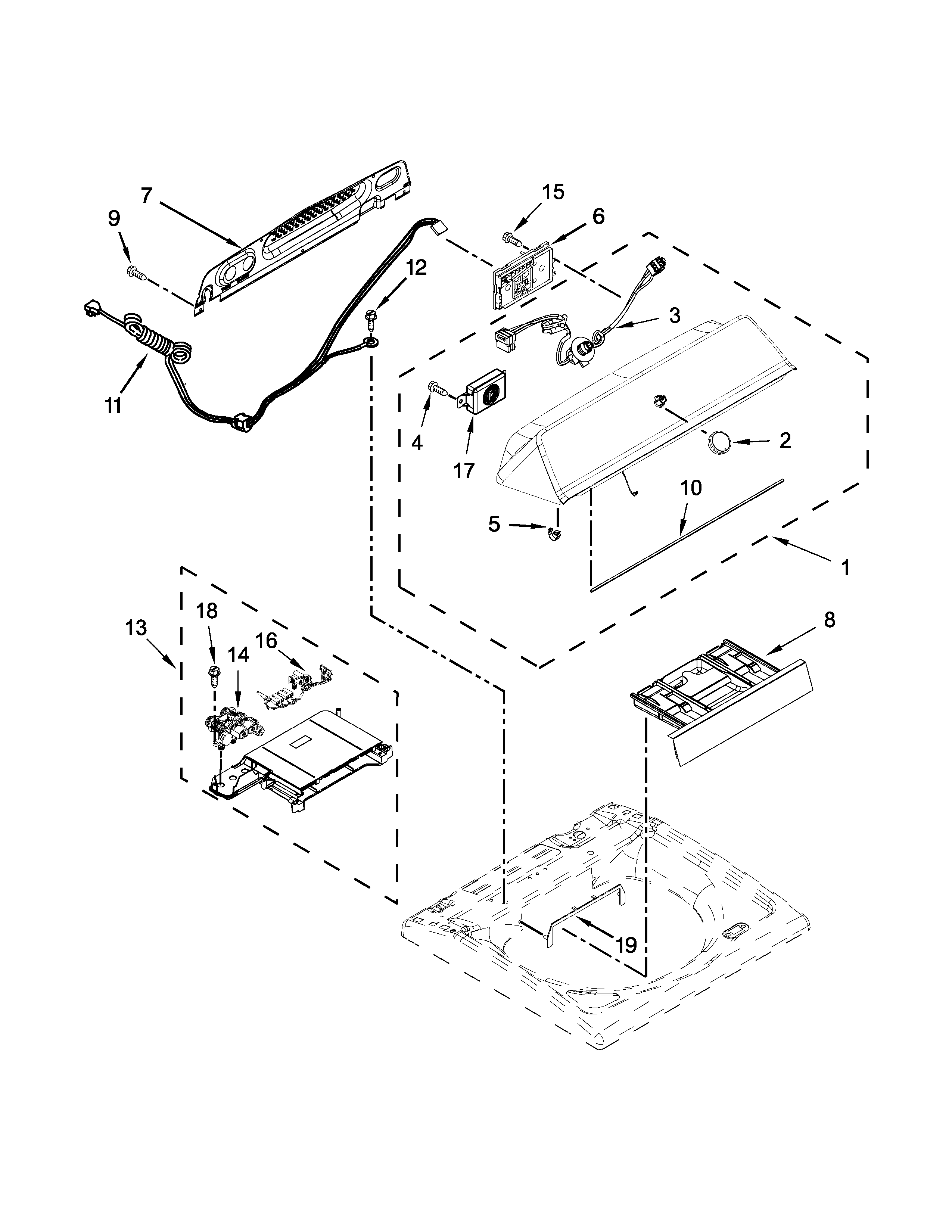 Console and dispenser parts