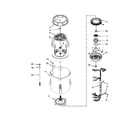Maytag MVWB835DW0 motor, basket and tub parts diagram