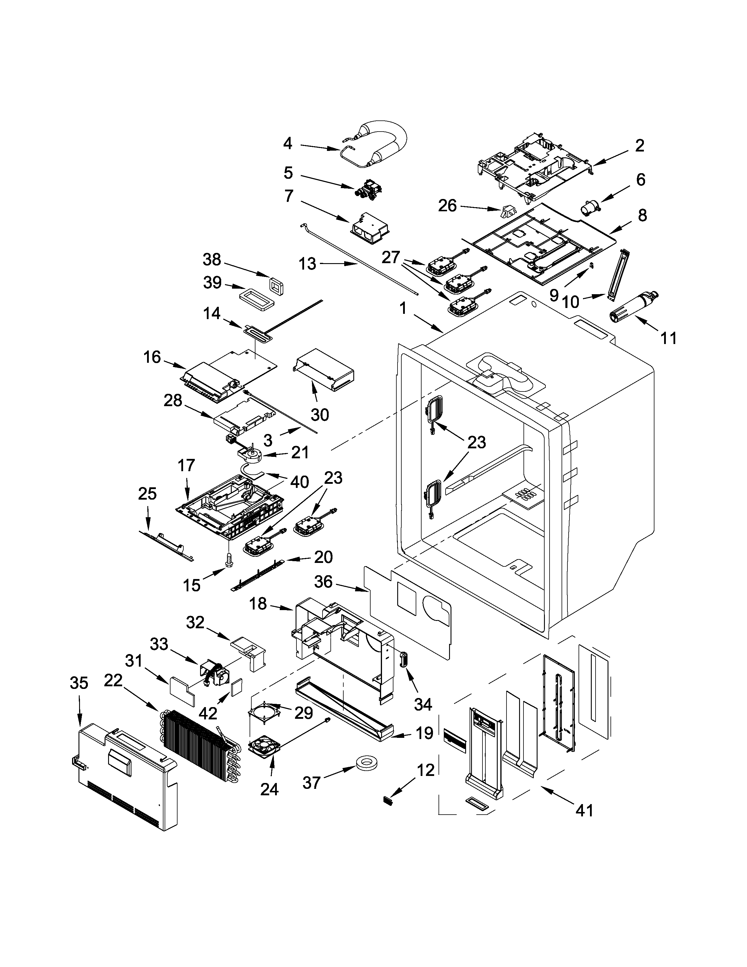 REFRIGERATOR LINER PARTS