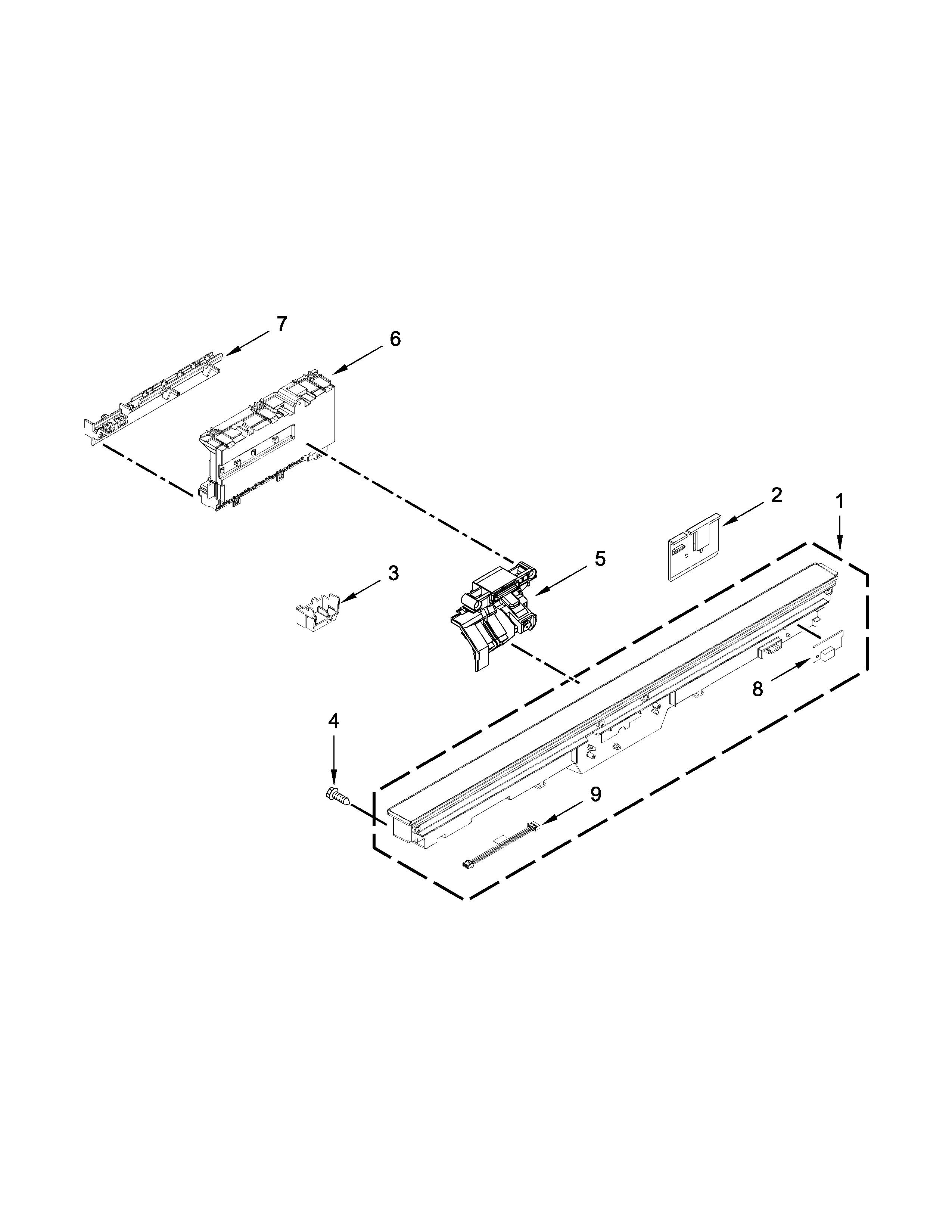 Control panel and latch parts