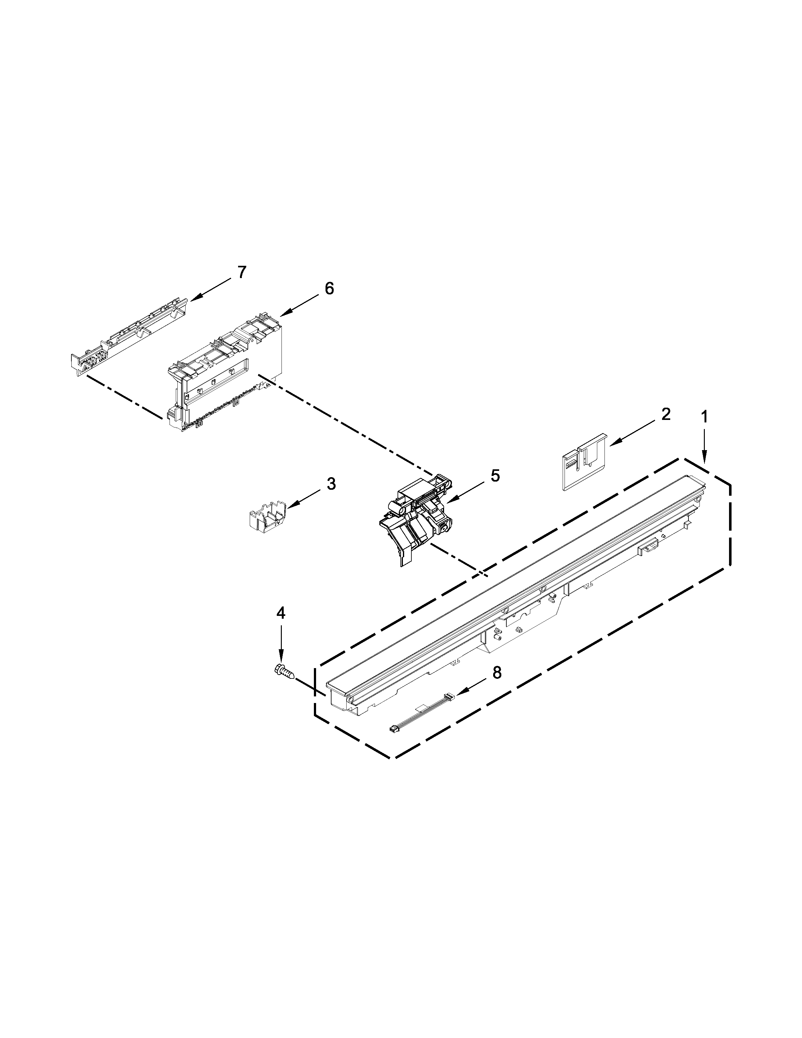 Control panel and latch parts