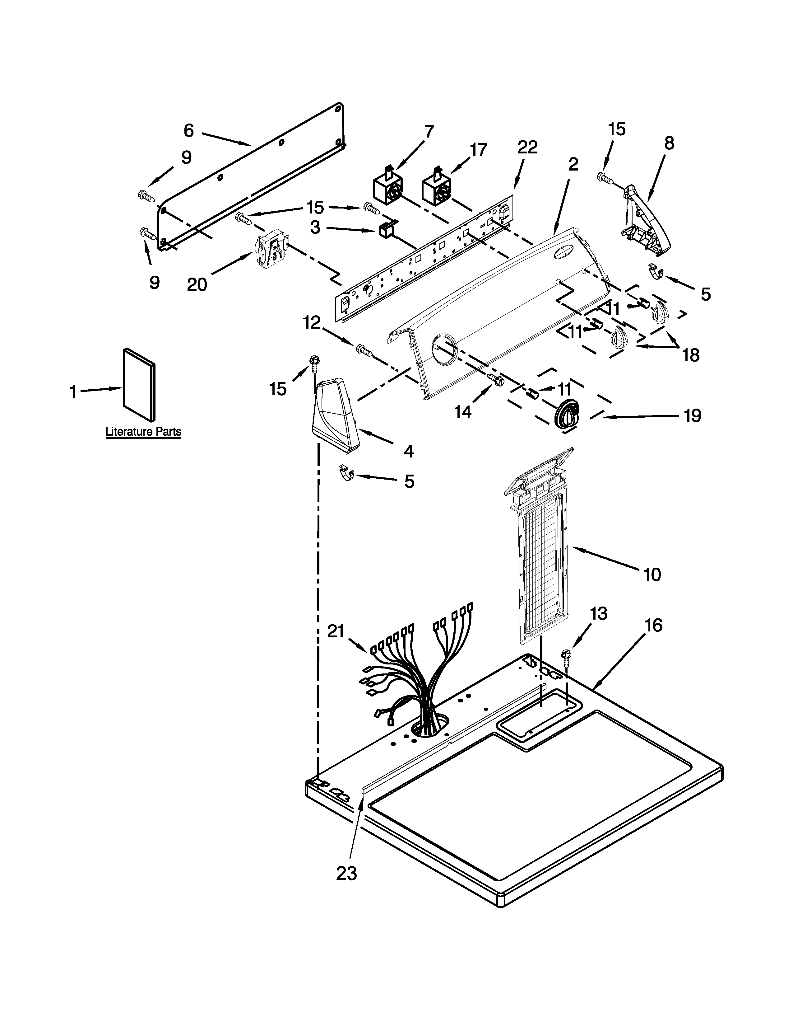 Top and console parts