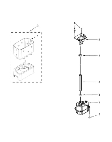 Motor and ice container parts