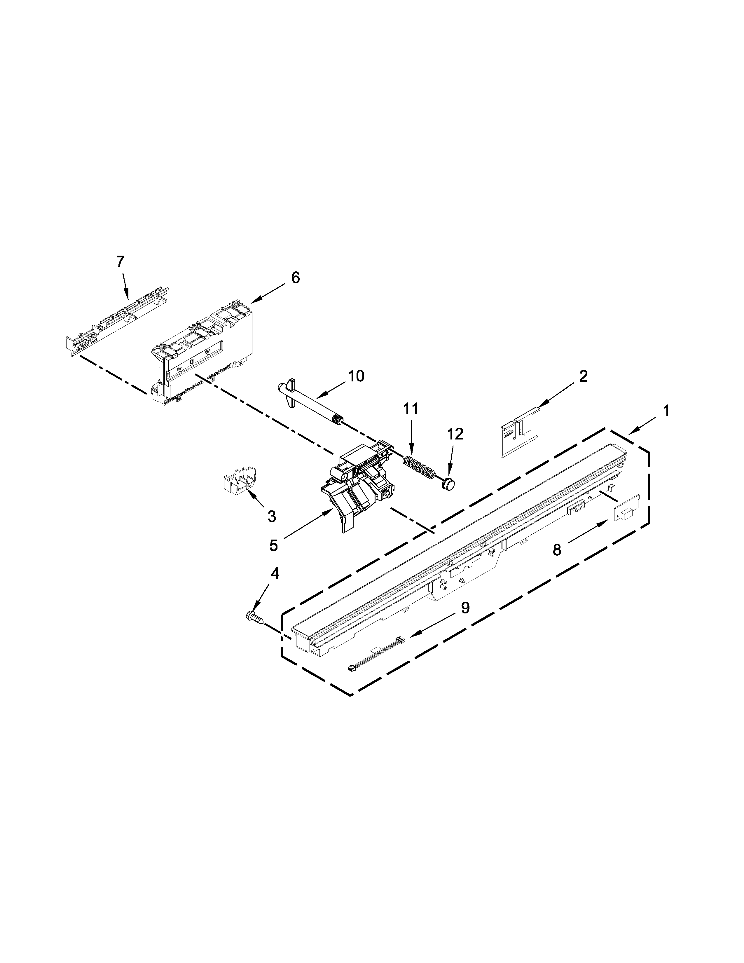 Control panel and latch parts