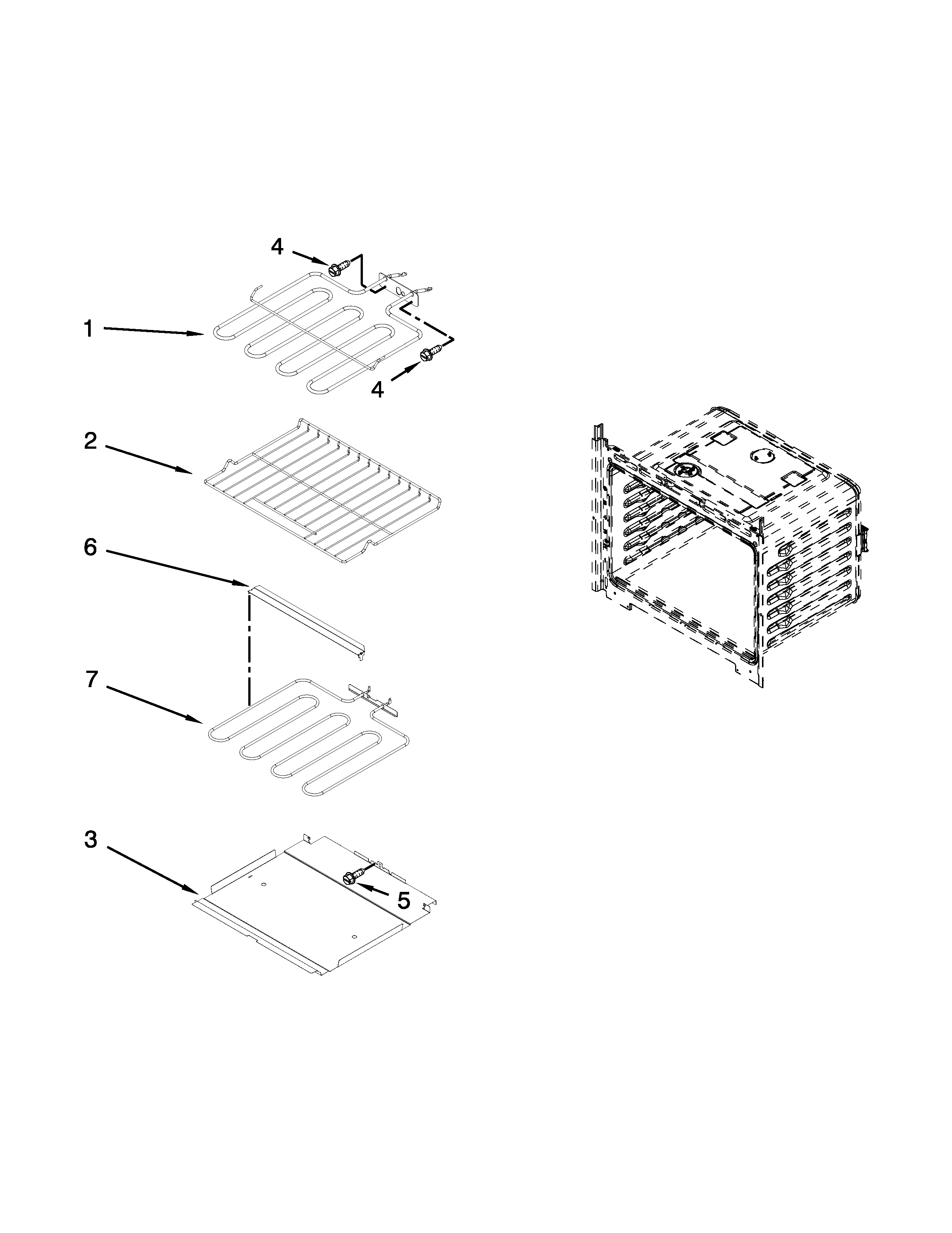 Internal oven parts