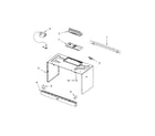 Whirlpool WMH32519CW1 cabinet and installation parts diagram