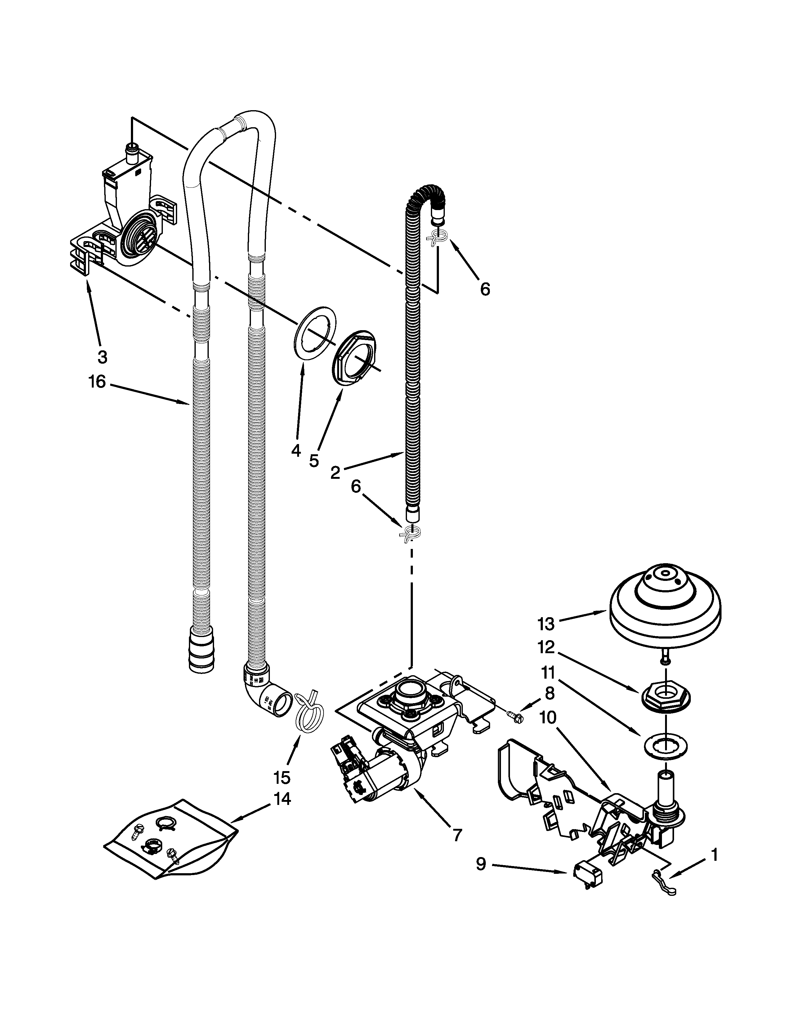 Fill, drain and overfill parts