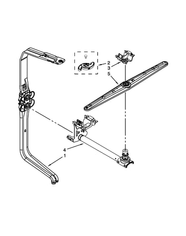 Upper wash and rinse parts