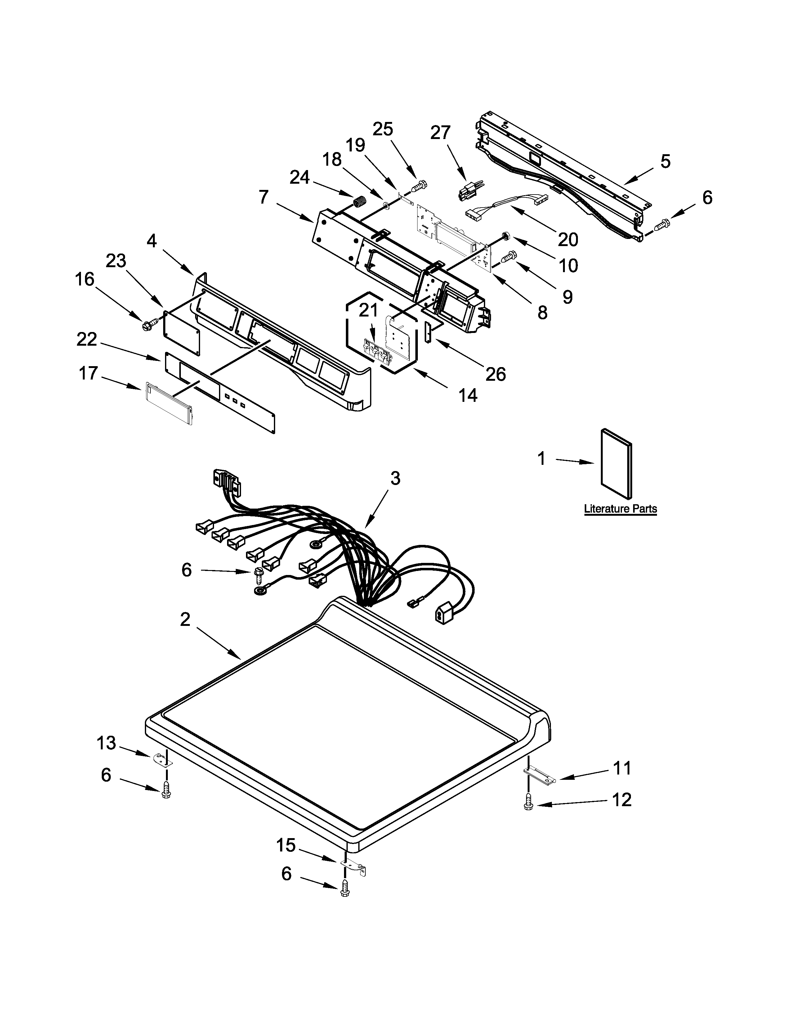 Top and console parts