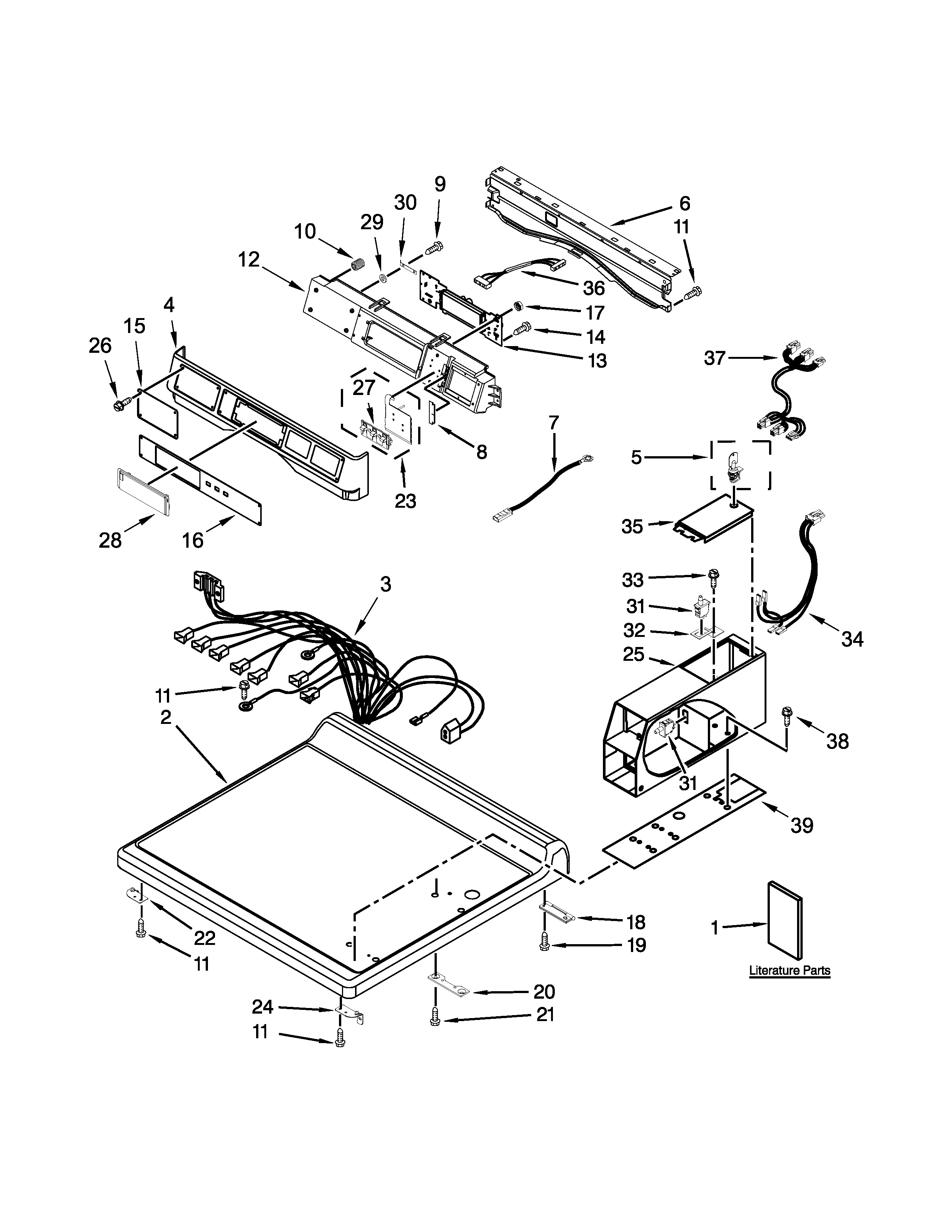 Top and console parts