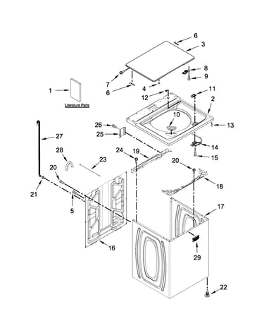 Top and cabinet parts