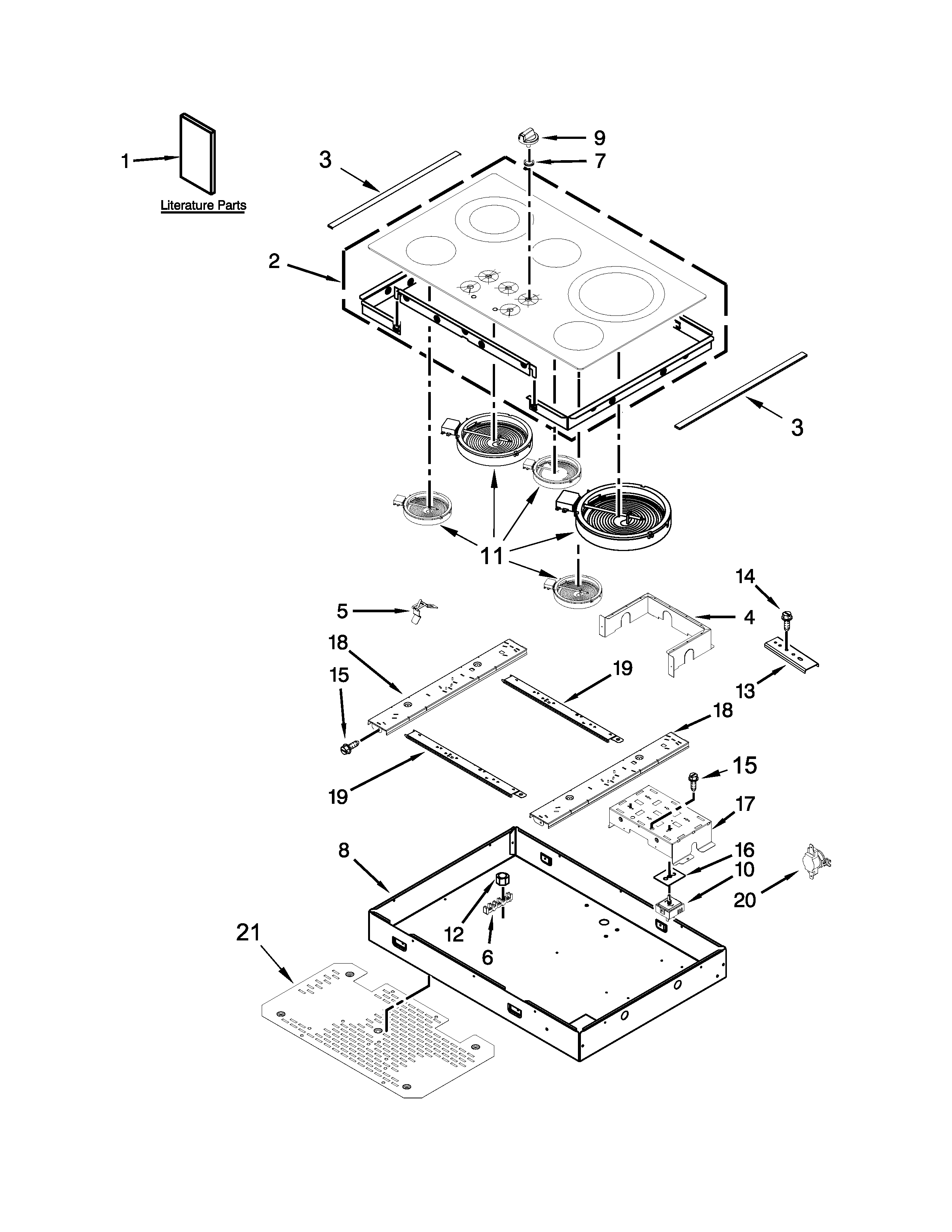 Cooktop parts