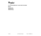 Whirlpool WFG540H0AW2 cover sheet diagram