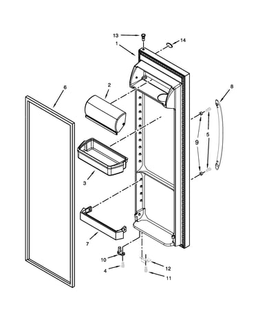 Refrigerator door parts