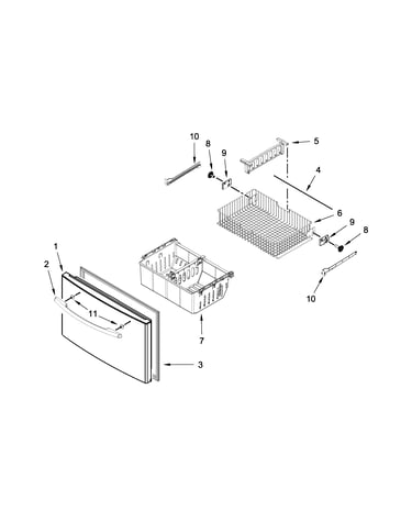 Freezer door parts