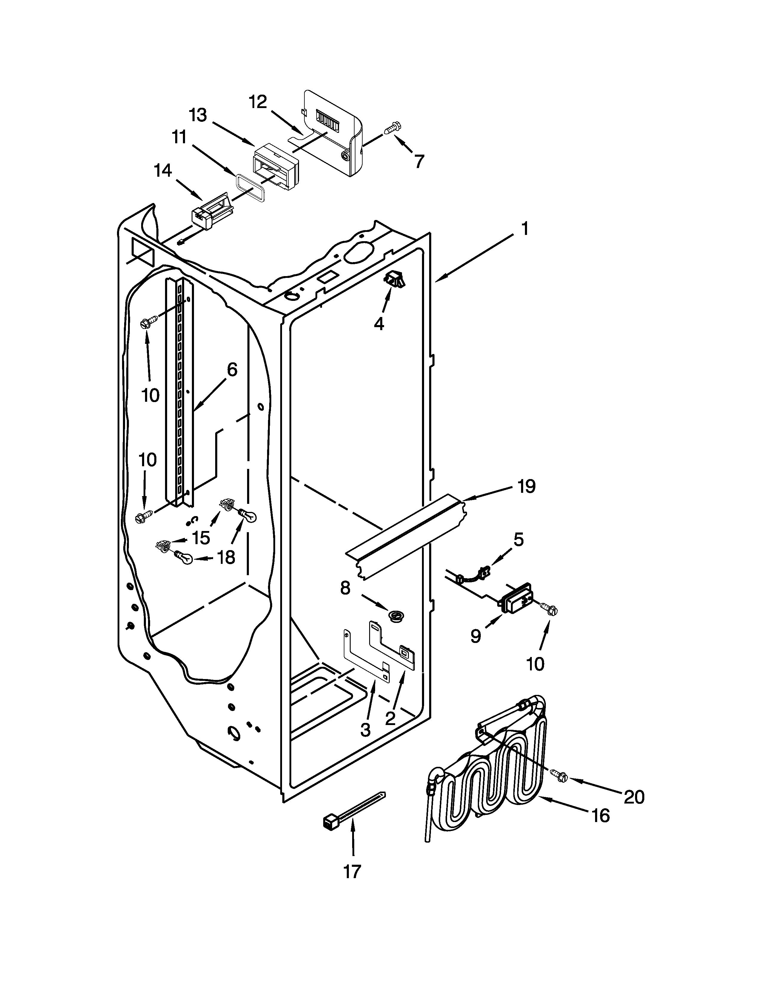 Refrigerator liner parts