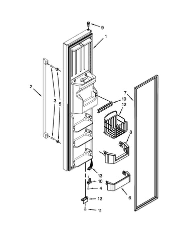 Freezer door parts