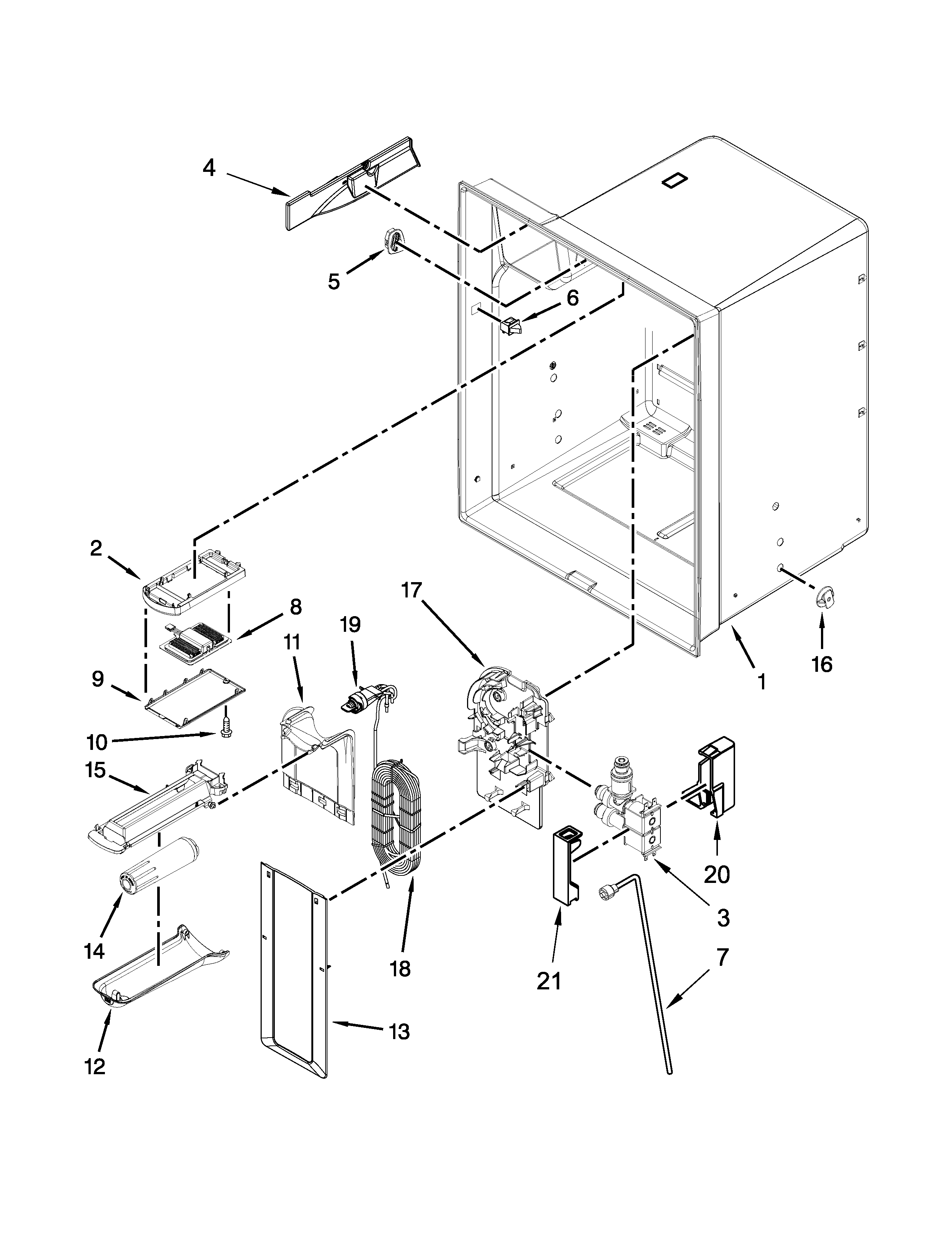 Refrigerator liner parts