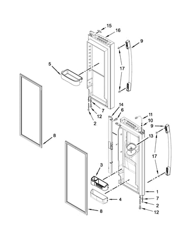 Refrigerator door parts