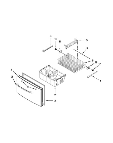 Freezer door parts