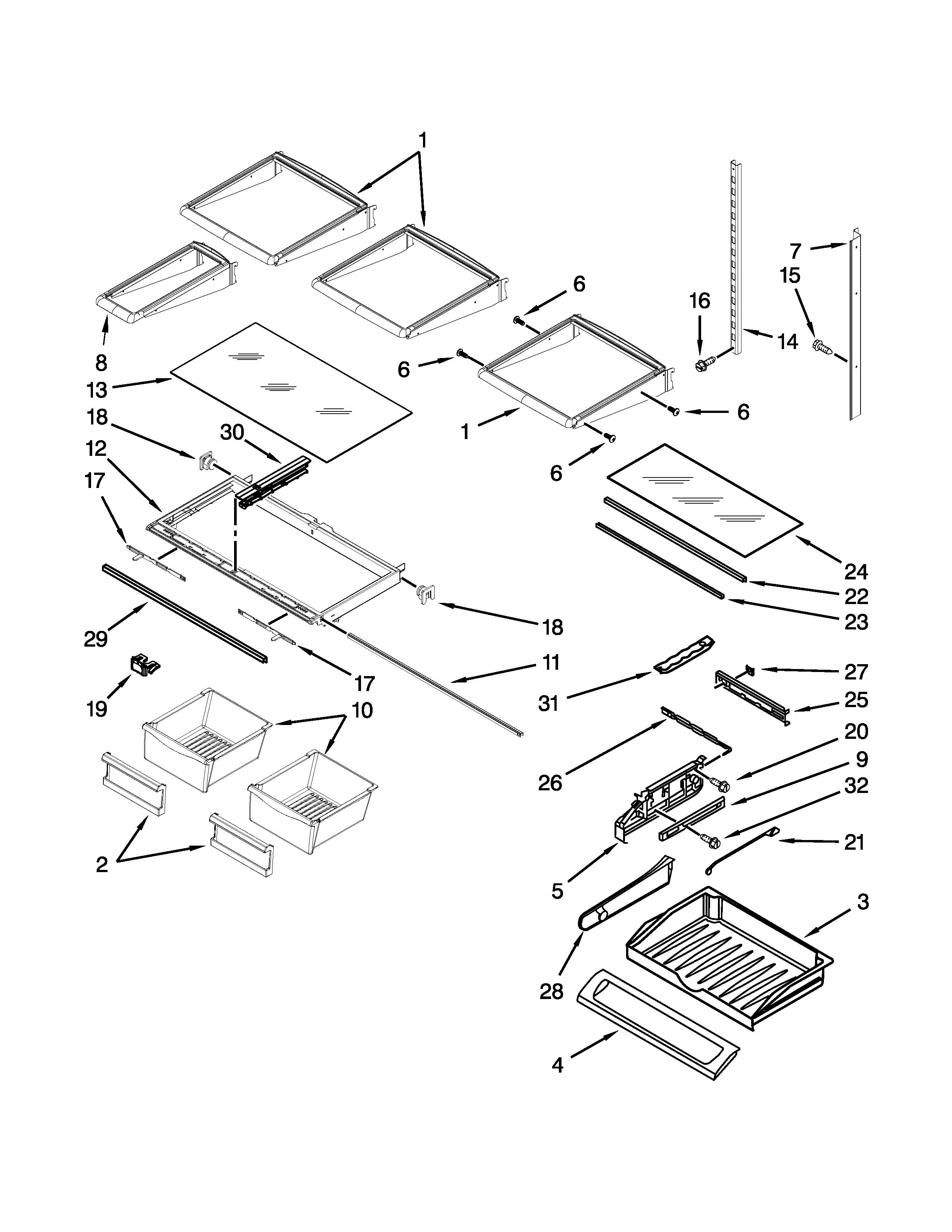 Shelf parts